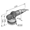 Størrelse på Flex XFE 7 15 125mm 150mm polermaskine