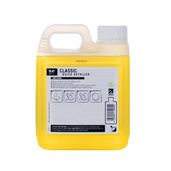 Bagsiden af 1 liter Quick Detailer
