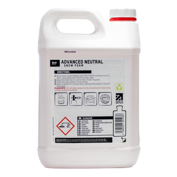 Bagsiden af Advanced Neutral Snow Foam - 5L