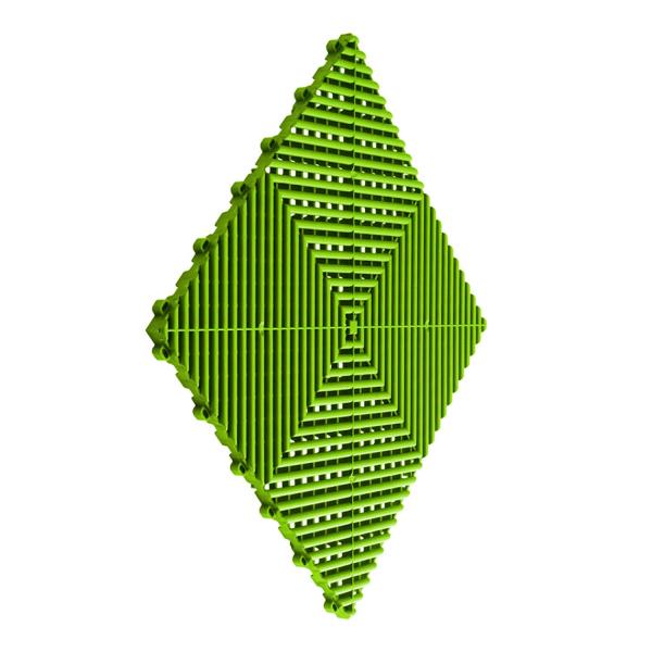 Ribtrax Pro Garageflise - Techno Green - Grøn 40x40cm
