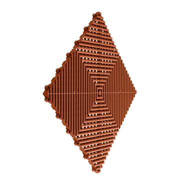 Ribtrax Pro Garageflise - Terra Cotta - Rødbrun 40x40cm