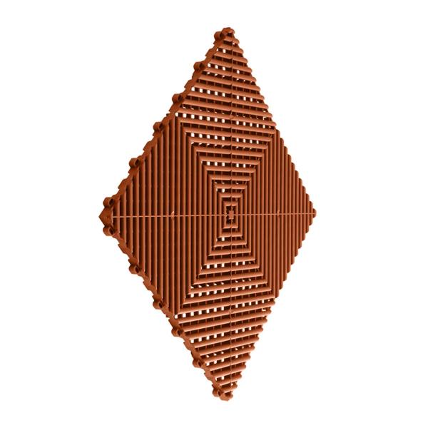 Ribtrax Pro Garageflise - Terra Cotta - Rødbrun 40x40cm