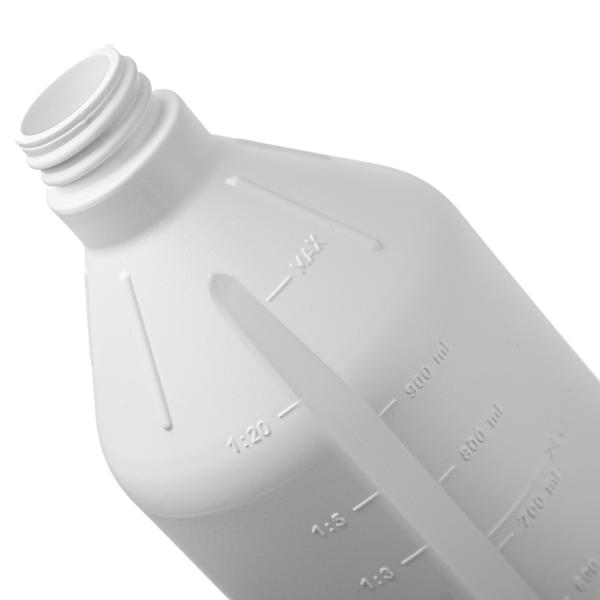 Blandeflaske til bilplejeprodukter med måleskala