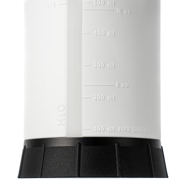 Tyk blandeflaske 1000ml med solid fod