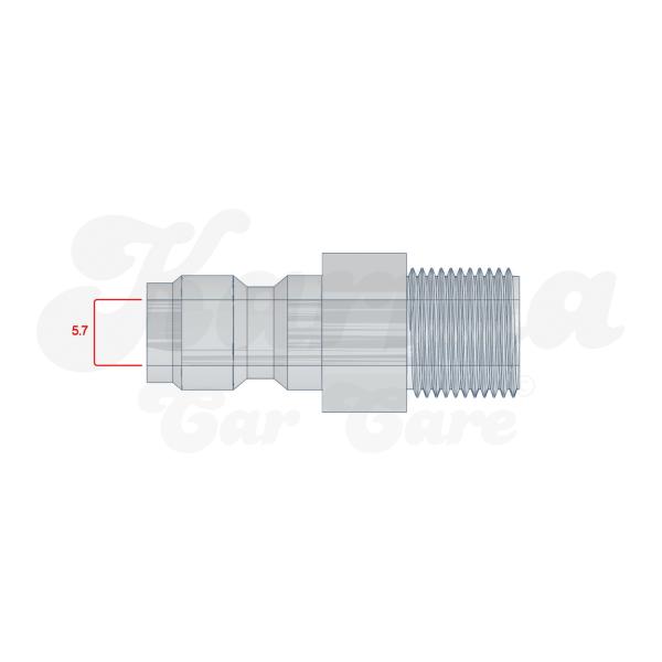 Skumlanse PRO måltegning af 1/4" nippel til Quick Release