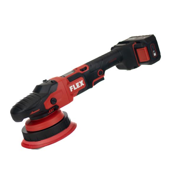 Batteri Polermaskine fra flex med 6 tommer bagskive