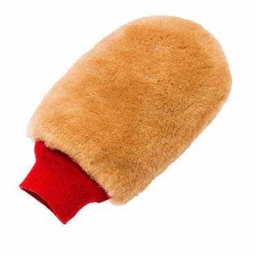 Lammeuld Vaskehånd uden Tommel til håndvask af bil med sæbe