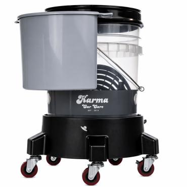 Komplet Bilvask Spand Kit med 22 liters spand, filter, dolly, låg og holder til udstyr