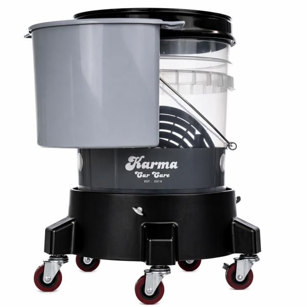Komplet Bilvask Spand Kit med 22 liters spand, filter, dolly, låg og holder til udstyr