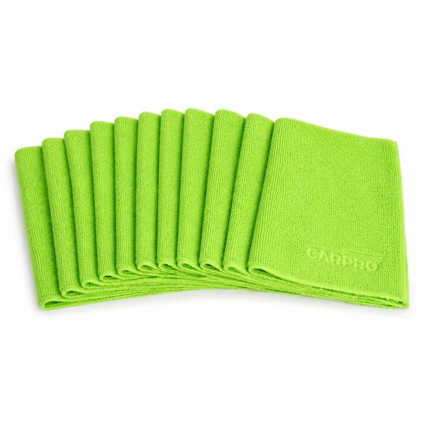 CarPro 2Face Microfiberklude – 10 stk (Grøn)