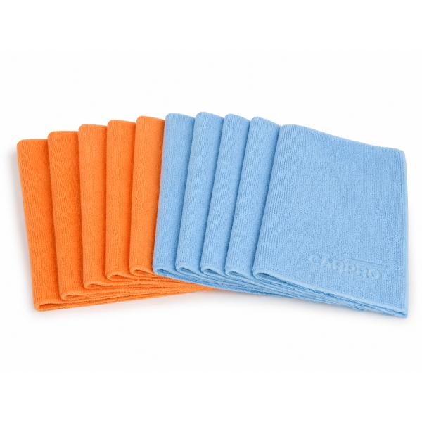 CarPro 2Face Microfiberklude Orange/Blå – 10 Pak