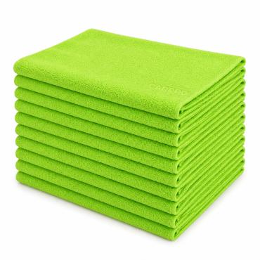 CarPro 2Face Microfiberklude – 10 stk (Grøn)